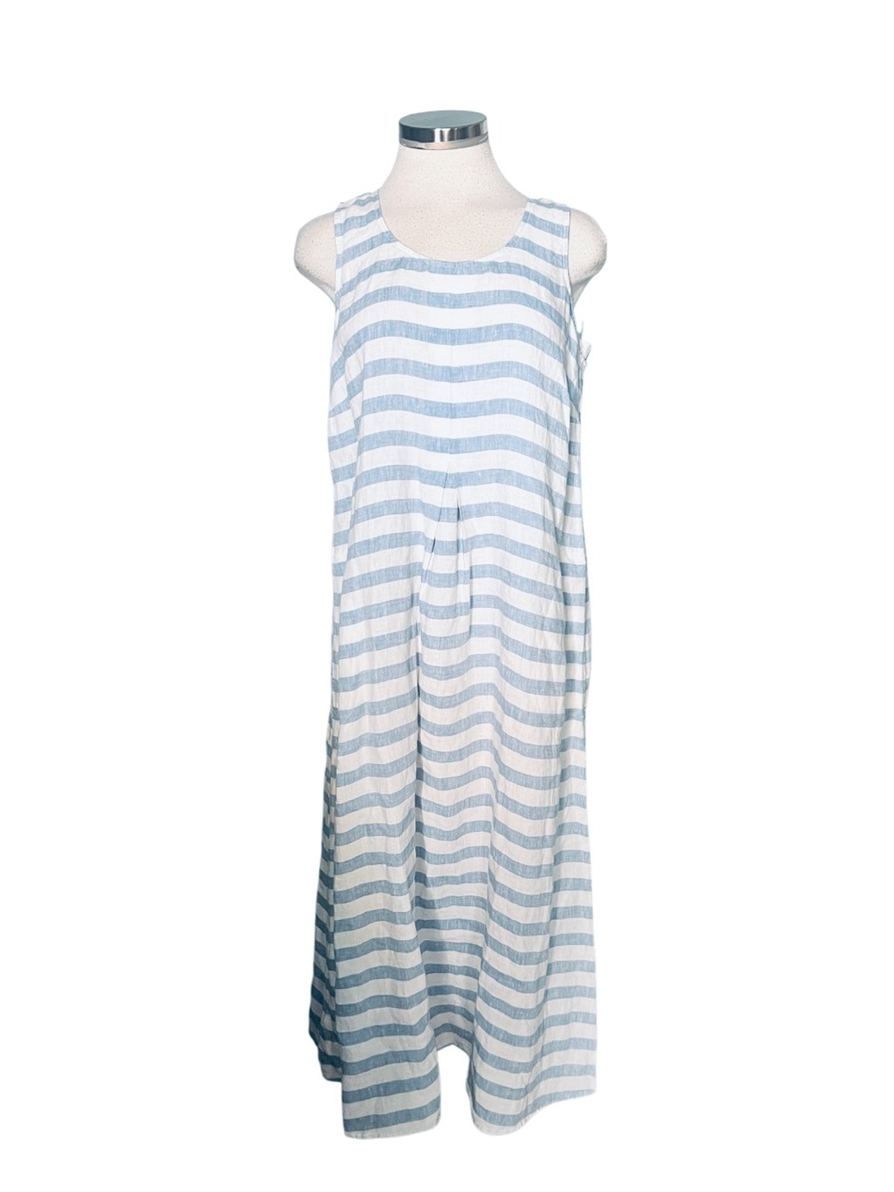 J.Jill Striped Love Linen Maxi Tank Dress. Size Medium - Picture 2 of 9
